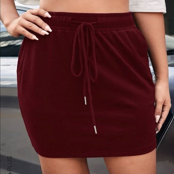 SHEIN Plus Drawstring Waist Skirt - Picture 5 of 5